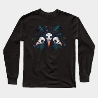 Forest Bird Skulls Long Sleeve T-Shirt